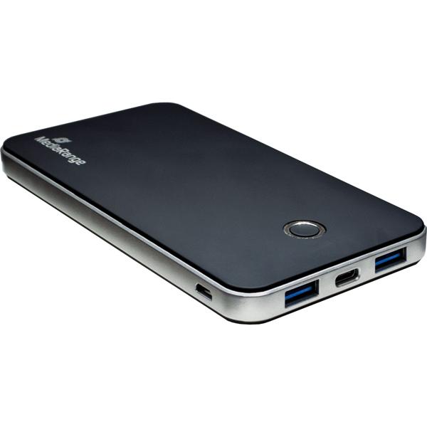 Powerbank 10.000mAh - 3 Anschlüsse USB-A & USB-C, Quick Charge 3.0 & Power Delivery - mobile Ladestation für Handy, Laptop, Tablet, Spielkonsole