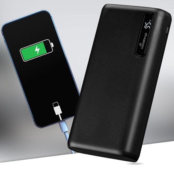 Leistungsstarke Powerbank 20.000 mAh – mit 3 Anschlüssen: 2x USB-A & 1x USB-C – schnelles Laden, kompakt & ideal für unterwegs, Reisen & Outdoor