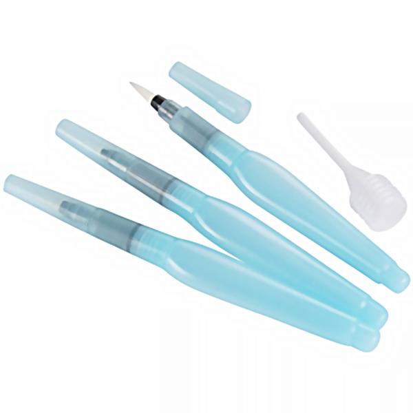 3er-Set Aquarellpinsel mit Wassertank - fein/mittel/breit - präzise Mischung, leichter Malfluss - für Kalligraphie, zarte Kunstwerke