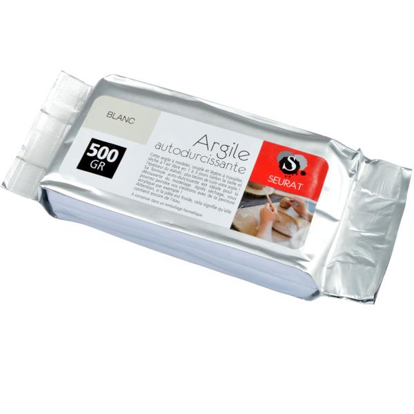 Ton Naturton selbsthärtend 500g weiss - Modellieren & Basteln ohne Brennen - Lufttrocknend 1-3 Tage bemalbar - Für Skulpturen & Dekofiguren