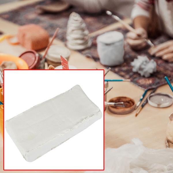 Ton Naturton selbsthärtend 500g weiss - Modellieren & Basteln ohne Brennen - Lufttrocknend 1-3 Tage bemalbar - Für Skulpturen & Dekofiguren