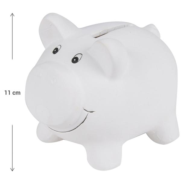 Keramik-Sparschwein zum Bemalen – 11 cm hoch, inkl. 6 bunten Farben – kreativer DIY-Spaß für Kinder & Erwachsene – ideal als Geschenk oder Deko
