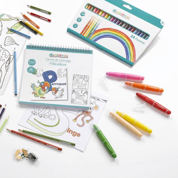 Wachsmalstifte 12 Stk. - Zum Malen, Gestalten & Basteln - Ideal für Ausmalbücher Kinder/Erwachsene, DIY, Scrapbooks - In 12 bunten Farben