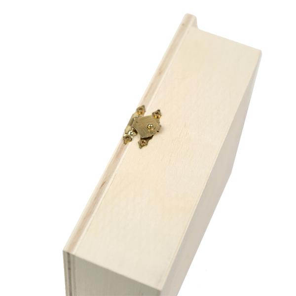 Schlüsselkasten mit Schiefertafel - Ideale Schlüsselaufbewahrung & Ordnung für Zuhause - Holzgehäuse, Metallhaken, 13x5x19 cm