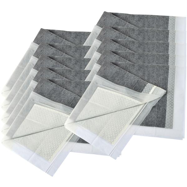 10x auslaufsichere Trainingsunterlagen für Hunde / Welpen (60x60cm): mit Aktivkohle für optimale Geruchsbindung - Hoch saugfähig & ideal für Welpen