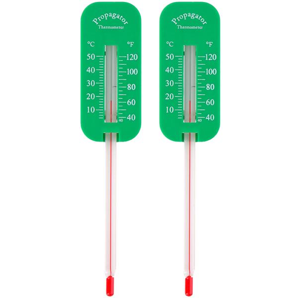 2er-Set Bodenthermometer - für optimale Aussaat & Schutz vor Bodenfrost - 0-50°C / 40-120°F Skala - 15cm hoch für Hochbeete & Kompost
