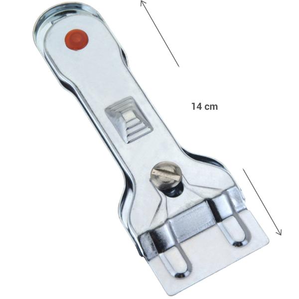 2er-Set Ceranfeldschaber - Effiziente Ceranfeldreinigung, entfernt Verkrustungen & Verbranntes schnell & hygienisch - Metall, 14 cm Länge