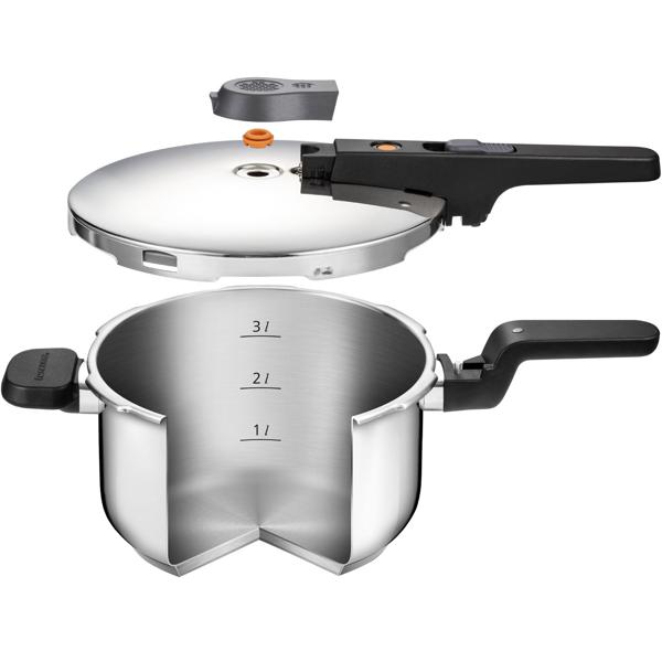 Hochwertiger 4L Schnellkochtopf: Edelstahl, Ø 25 cm, mit Sicherheitsventil, für alle Herdarten – zeitsparend und energieeffizient für jeden Haushalt