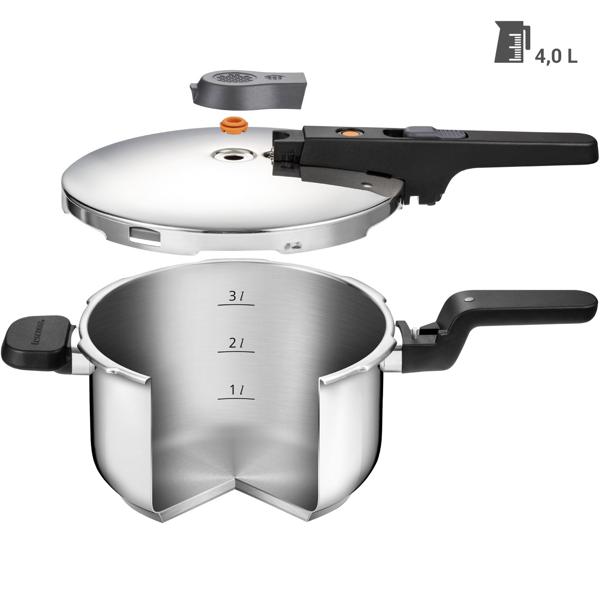 Hochwertiger 4L Schnellkochtopf: Edelstahl, Ø 25 cm, mit Sicherheitsventil, für alle Herdarten – zeitsparend und energieeffizient für jeden Haushalt