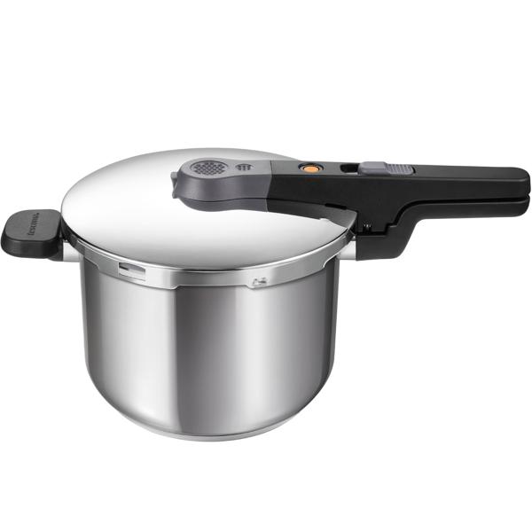 Hochwertiger Schnellkochtopf aus Edelstahl, 6 Liter, Ø 25 cm, mit Sicherheitsventil – energiesparend, robust & ideal für schnelles, schonendes Kochen