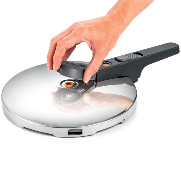 Hochwertiger Schnellkochtopf aus Edelstahl, 6 Liter, Ø 25 cm, mit Sicherheitsventil – energiesparend, robust & ideal für schnelles, schonendes Kochen