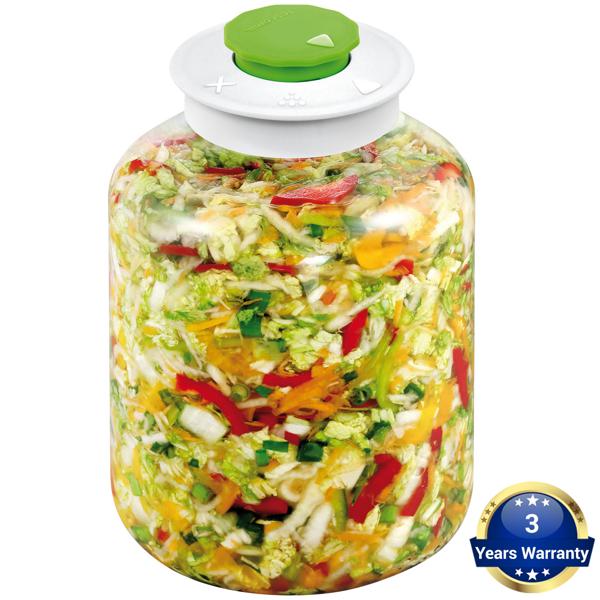 5L Fermentierglas mit Entlüftungsventil & 3 Gewichten - Perfekte Fermentation für beste Konservierungs-Ergebnisse