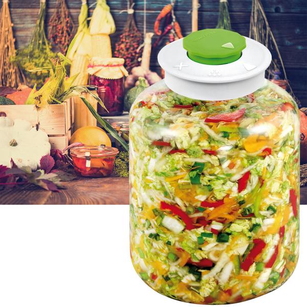 5L Fermentierglas mit Entlüftungsventil & 3 Gewichten - Perfekte Fermentation für beste Konservierungs-Ergebnisse