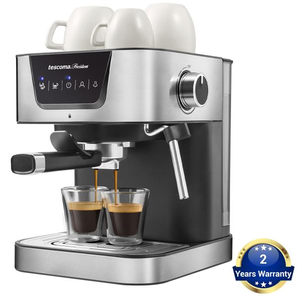 Profi Siebträger Kaffeemaschine, 19 bar, rostfreier Edelstahl, Wärmeplatte für Tassen, Milchschaumdüse f. Cappuccino, Latte Macchiato