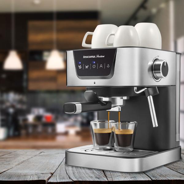 Profi Siebträger Kaffeemaschine, 19 bar, rostfreier Edelstahl, Wärmeplatte für Tassen, Milchschaumdüse f. Cappuccino, Latte Macchiato