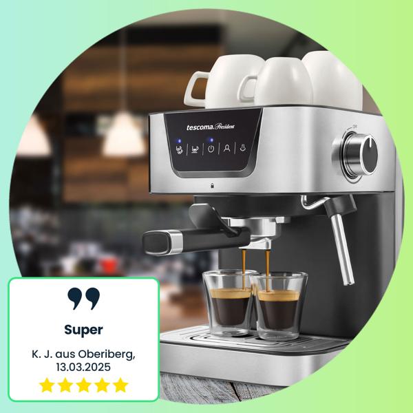 Profi Siebträger Kaffeemaschine, 19 bar, rostfreier Edelstahl, Wärmeplatte für Tassen, Milchschaumdüse f. Cappuccino, Latte Macchiato