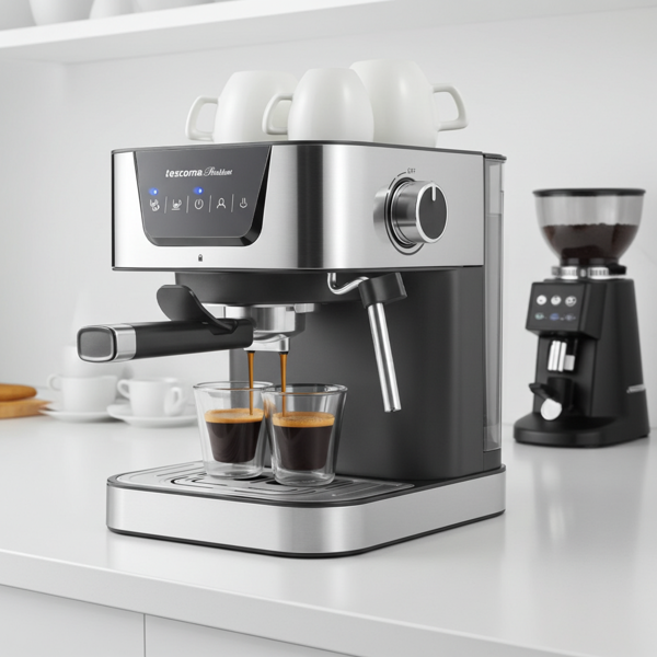 Profi Siebträger Kaffeemaschine, 19 bar, rostfreier Edelstahl, Wärmeplatte für Tassen, Milchschaumdüse f. Cappuccino, Latte Macchiato