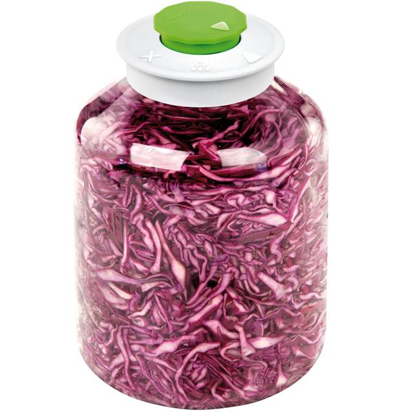 2er-Set Grosses Fermentierglas (5 Liter) mit Entlüftungsventil: Ideal für Sauerkraut, Kimchi & Co. - Einfaches & sicheres Fermentieren