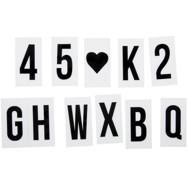 Leuchtkasten mit 84 Buchstaben & Zeichen - Mobile LED Leuchttafel für Zuhause & Geschäft - Weiss, ca. 30x22 cm, Batteriebetrieben, 3 Zeilen