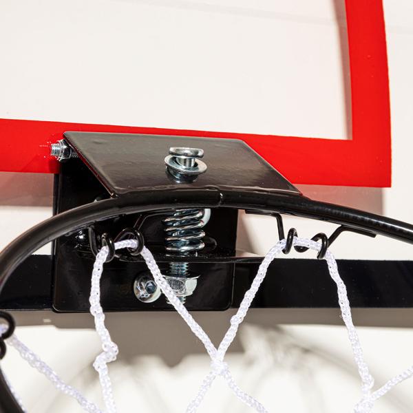 Mini-Basketballkorb - Einhängen an Zimmertür/Hauswand - 45x30 cm Brett - 20 cm Netz - Mit elastischer Federung & Basketball - Ideal für Kinder, Büro