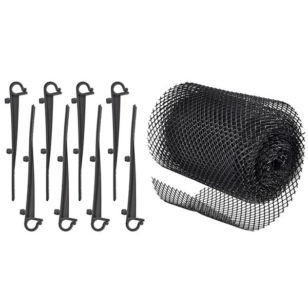 Laubschutzgitter für Dachrinnen inkl. 8 Befestigungsklemmen