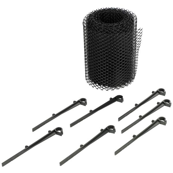 Laubschutzgitter für Dachrinnen inkl. 8 Befestigungsklemmen