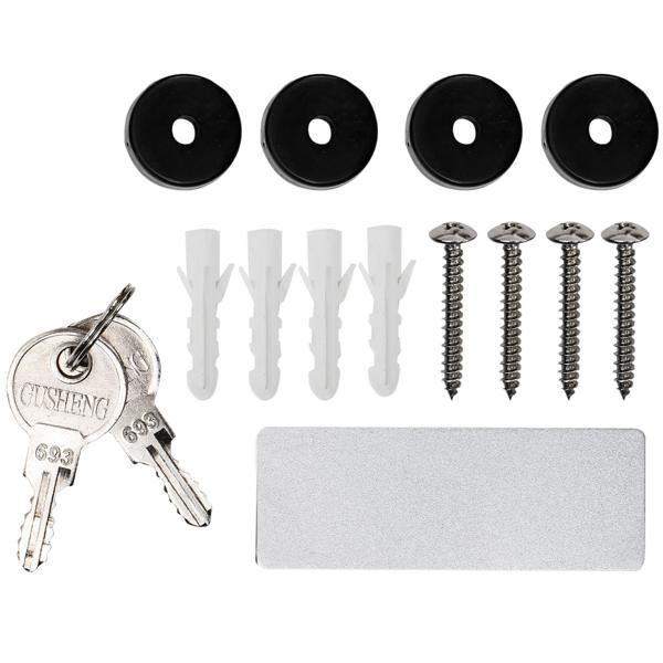 Edelstahl-Briefkasten mit geräumiger Zeitungsrolle: 38x12x42,5cm, silber, widerstandsfähig und stilvoll