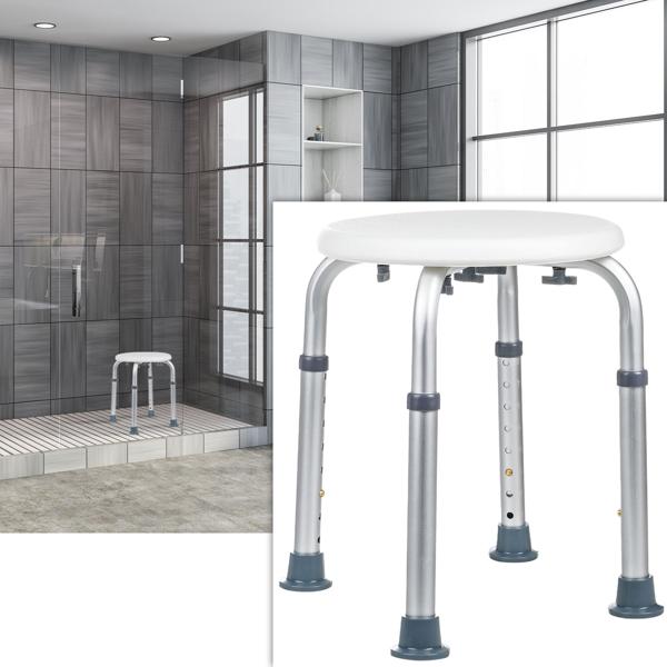 Stabiler & rutschfester Duschhocker, höhenverstellbar für ergonomischen Komfort, bis 120 kg belastbar, ideal für Senioren