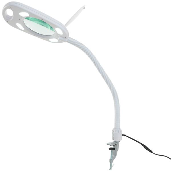 LED-Lupenleuchte mit 5x Vergrösserung – Arbeitsleuchte mit Lupe, Klemme & Gelenkarm – Ideal für Kosmetik, Basteln & Reparaturen