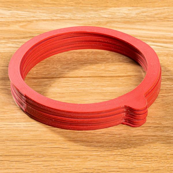 Einkochringe - 10 Stück Gummiringe mit Lasche für sicheren luftdichten Verschluss - Ø 10cm - 9,4 x 10,8cm - Mehrfach verwendbar - Ideal für Weckgläser