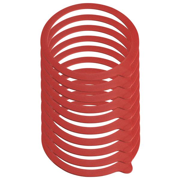 Einkochringe - 10 Stück Gummiringe mit Lasche für sicheren luftdichten Verschluss - Ø 10cm - 9,4 x 10,8cm - Mehrfach verwendbar - Ideal für Weckgläser