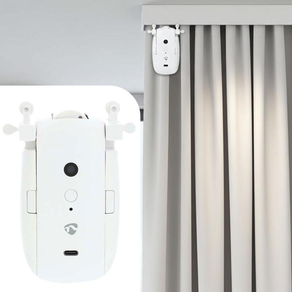 SmartLife Automatischer Vorhangöffner, weiss – App Steuerung & Bluetooth, für I-/U-Schiene, smarte Vorhangsteuerung für Ihr Zuhause