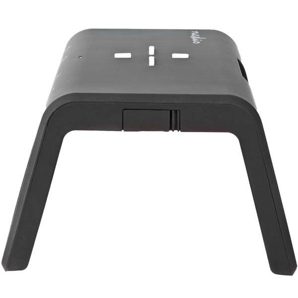 Wecker mit kabelloser Ladestation - Nachtlicht 8 Farben & Qi-Ladefunktion für Handy - USB-A-Anschluss, 2 Alarmzeiten, dimmbares Display, schwarz