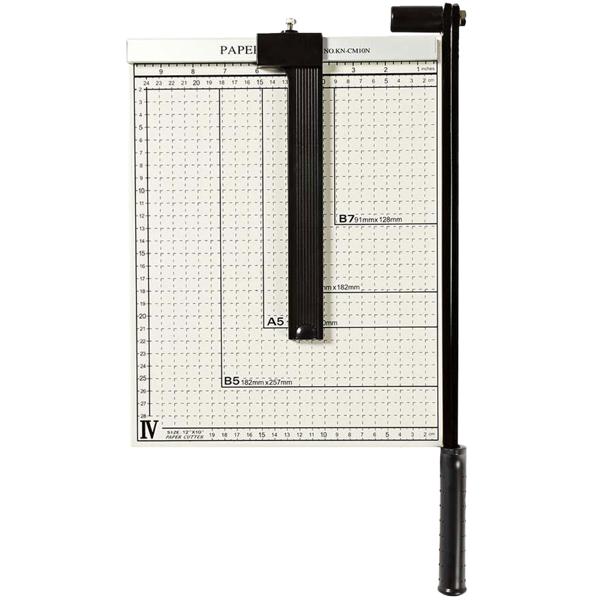Präzise Papier-Schneidemaschine für DIN A4, Fotos, Visitenkarten. Exakte Schnitte, mühelos. Ideal für Büro & Hobby, sicherer Hebelschneider