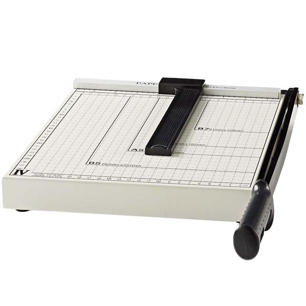 Präzise Papier-Schneidemaschine für DIN A4, Fotos, Visitenkarten. Exakte Schnitte, mühelos. Ideal für Büro & Hobby, sicherer Hebelschneider