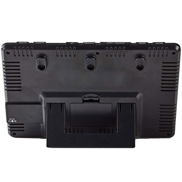 Funk Wetterstation - Innen-/Aussentemperatur/Luftfeuchtigkeit - 433 MHz Aussensensor, Wecker, LCD-Display, schwarz/silber, batteriebetrieben