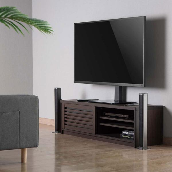 TV-Ständer für 37-70 Zoll Fernseher – schwenkbar & drehbar, stabiler Standfuss aus Glas, höhenverstellbar, modernes Design für jedes Wohnzimmer
