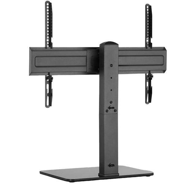 TV-Ständer für 37-70 Zoll Fernseher – schwenkbar & drehbar, stabiler Standfuss aus Glas, höhenverstellbar, modernes Design für jedes Wohnzimmer