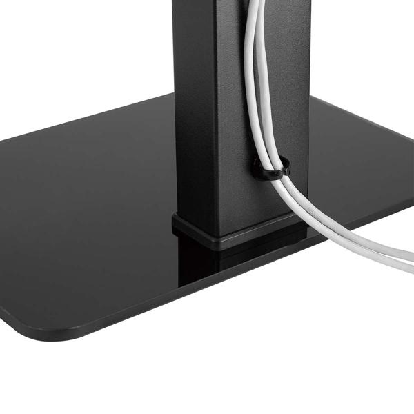 TV-Ständer für 37-70 Zoll Fernseher – schwenkbar & drehbar, stabiler Standfuss aus Glas, höhenverstellbar, modernes Design für jedes Wohnzimmer