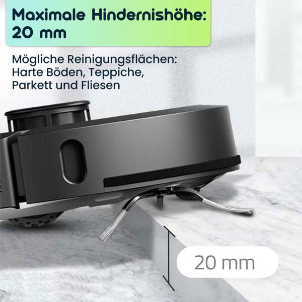 Saugroboter mit Wischfunktion, SmartLife App-Steuerung, Ladestation, Laser-Navigation, für Hartböden (Laminat, Parkett, Fliesen), Teppiche, Haare