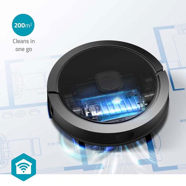 Saugroboter mit Wischfunktion, SmartLife App-Steuerung, Ladestation, Laser-Navigation, für Hartböden (Laminat, Parkett, Fliesen), Teppiche, Haare
