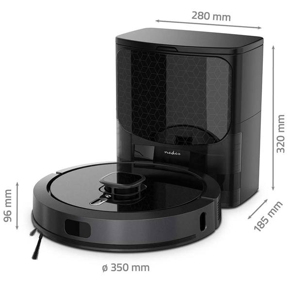 Saugroboter mit Wischfunktion, SmartLife App-Steuerung, Ladestation, Laser-Navigation, für Hartböden (Laminat, Parkett, Fliesen), Teppiche, Haare