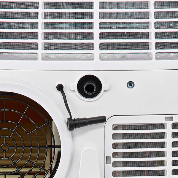 Mobile leistungsstarke Klimaanlage, Exzellente Kühlleistung 16.000 BTU, mit Entfeuchter, App-Steuerung, Energieklasse A, weiss