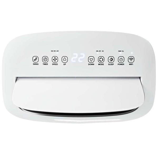 Mobile leistungsstarke Klimaanlage, Exzellente Kühlleistung 16.000 BTU, mit Entfeuchter, App-Steuerung, Energieklasse A, weiss