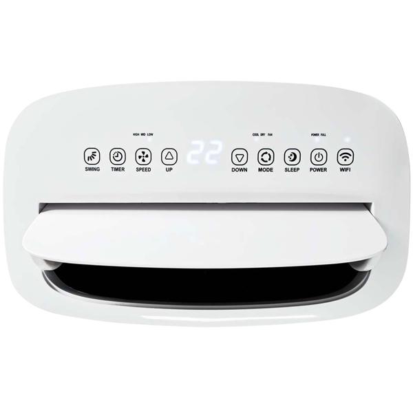 Mobile leistungsstarke Klimaanlage, Exzellente Kühlleistung 16.000 BTU, mit Entfeuchter, App-Steuerung, Energieklasse A, weiss