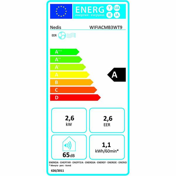 Mobile 3 in 1 Klimaanlage (Kühlen, Belüften, Entfeuchten), App-Steuerung, 9.000 BTU, Timer, LCD Display, weiss