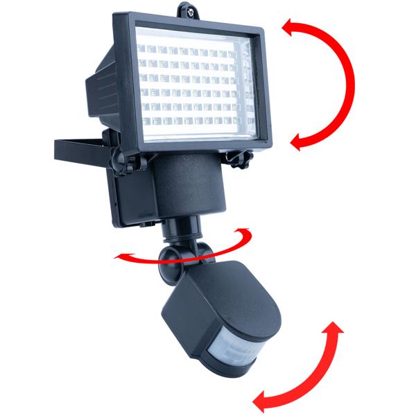 2er Solar LED Wand Fluter für aussen, PIR-Sensor 180° , 12 W, besonders helle 750 Lumen, IP44, autark dank Solarpanel, angenehmes weisses Licht