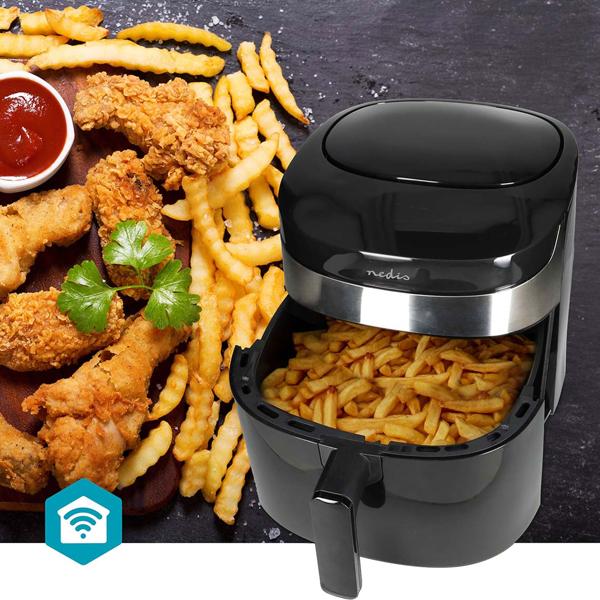 XL Heissluftfritteuse 7,2L (1800W) mit App-Steuerung – Air Fryer mit Touch-Display, 8 Programmen, Grill- & Backfunktion