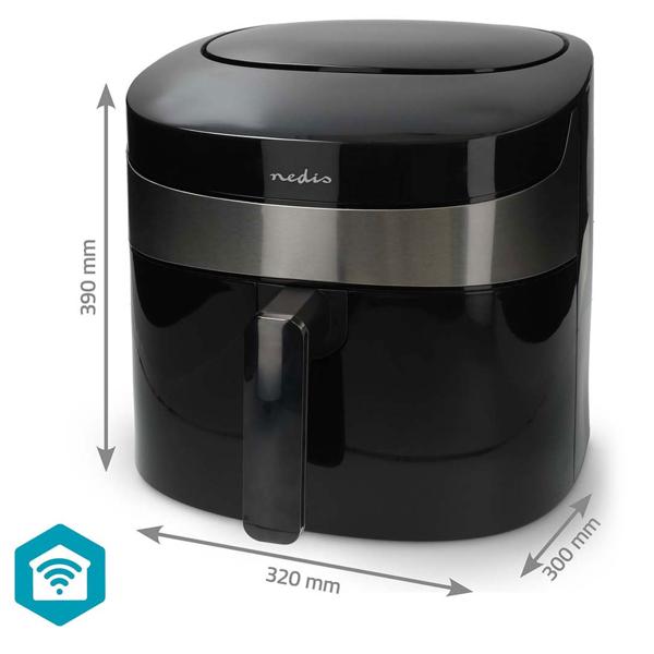 XL Heissluftfritteuse 7,2L (1800W) mit App-Steuerung – Air Fryer mit Touch-Display, 8 Programmen, Grill- & Backfunktion