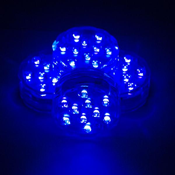 8er-Set Multicolor-LED-Unterwasserleuchten: 15 Farben, Fernbedienung, IP68 - für beeindruckende Lichteffekte unter Wasser